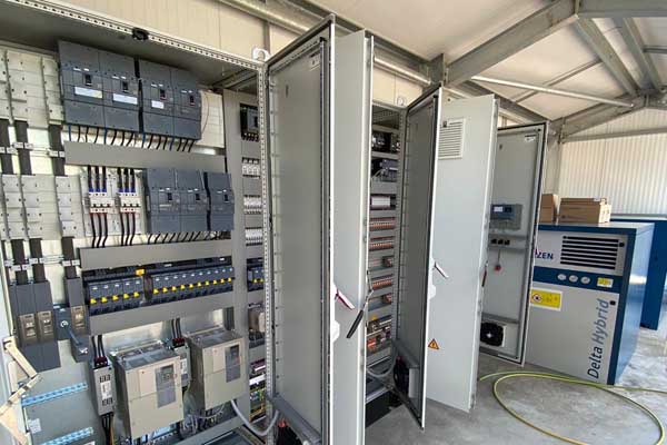 Bespoke control panel installation in Norfolk workshop